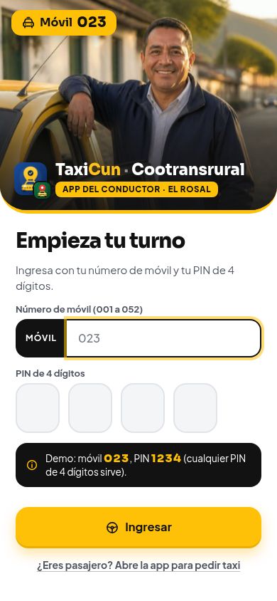 TaxiCun para conductores